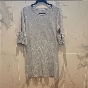 Velvet by Graham & Spencer Heather Gray Ruffle Sleeve Mini Dress